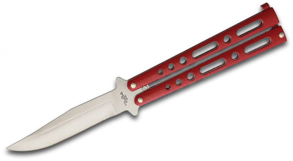 BEAR & SONS BC117R RED BUTTERFLY KNIFE