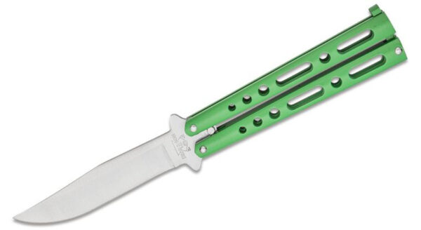 BEAR & SONS BC117GR GRN BUTTERFLY KNIFE