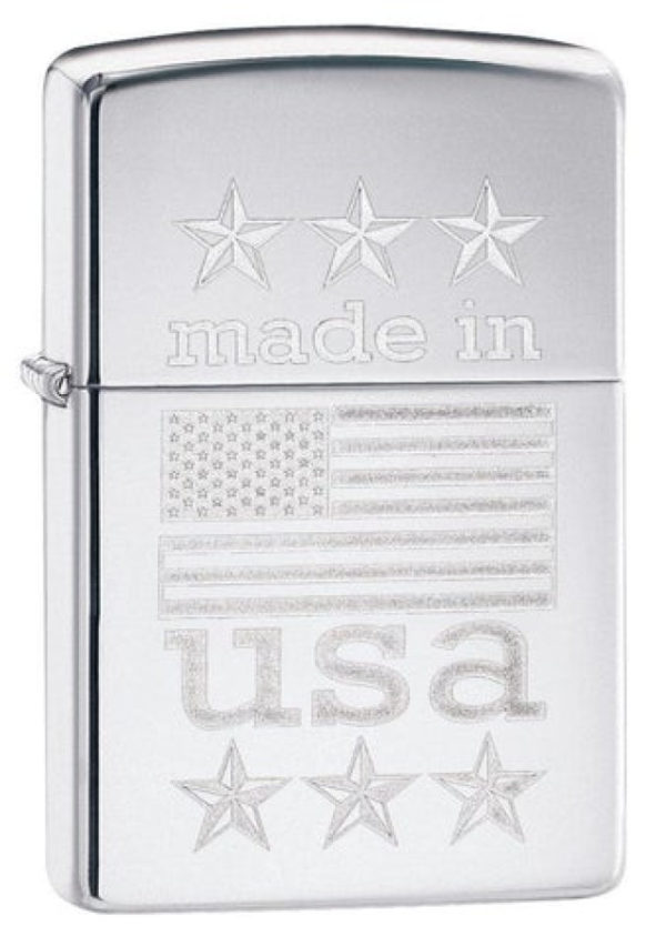 ZIPPO MADE IN USA WITH FLAG 29430