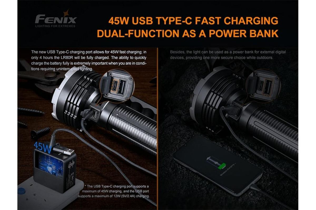 FENIX FX-LR80R RECHARGEABLE SEARCHLIGHT - Image 3