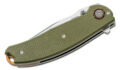 CRKT (2471) "Butte" Assisted Open Folder, 3.36" D2 Stonewash Drop Point Blade, OD Green G-10 Handle, Deadbolt Lock