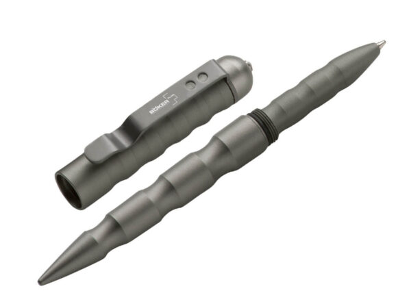 Boker Plus (09BO091) "MPP Grey" Aluminum Tactical Pen with Carbide Glass Breaker