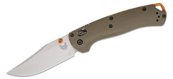 Benchmade (15536) "Taggedout" Manual Folder, 3.50" CPM-S45VN Satin Clip Point Blade, OD Green G-10 Handle, AXIS Lock