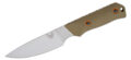 Benchmade (15600-01) "Raghorn" Fixed Blade, 4.64" CPM-S30V Satin Drop Point Blade, OD Green G-10 Handle, Orange Boltaron Sheath