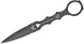 Benchmade (176BK) "SOCP" Fixed Blade, 3.22" 440C Black DLC Dagger Blade, Skeletonized Handle with Finger Ring, Black PIM Sheath