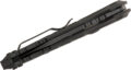 HOGUE (24166) "X1-Microflip" Manual Folder, 2.75" CPM-154 Black Cerakote Wharncliffe Blade, Black 6061-T6 Aluminum Handle, Button Lock