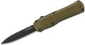 Benchmade (3400BK-1) "Autocrat" Dual Action OTF, 3.71" S30V Black DLC Dagger Blade, Olive Drab Green G-10 Handle