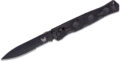 Benchmade (391SBK) "SOCP Folder" Manual Folder, 4.47” D2 Black DLC Partially Serrated Spear Point Blade, Black CF-Elite Handle with Glass Breaker