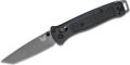 Benchmade (537GY) "Bailout" Manual Folder, 3.38" CPM-3V Tungsten Grey Cerakote Tanto Blade, Black Grivory Handle, AXIS Lock