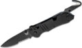 Benchmade (917SBK) "Triage" Manual Folder, 3.48" CPM-S30V Black DLC Partially Serrated Drop Point Blade, Black Textured G-10 Handle with Rescue Hook & Glass Breaker, AXIS Lock