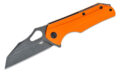 Bestech (BTKG36E) "Operator" Manual Folder, 3.47" D2 Black Stonewash Wharncliffe Blade, Orange G-10 Handle, Liner Lock