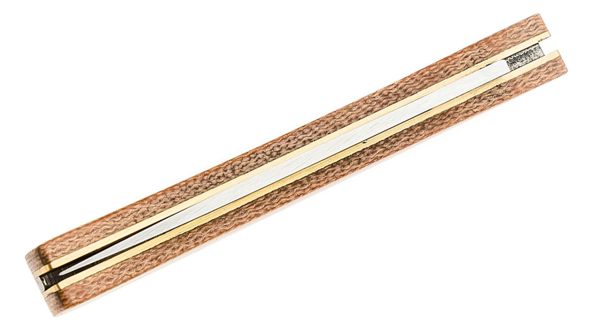 Boker Magnum (01RY143) "Rangebuster" Non-Locking Folder, 2.95" Satin Drop Point Blade, Brown Micarta Handle, Slip Joint - Image 3