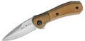 Buck (0590BRS-B) "Paradigm" Assisted Open Folder, 3" CPM S35VN Satin Drop Point Blade, Brown G-10 Handle, Rotating Bolster Lock