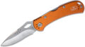 Buck (0722ORS1-B) "Spitfire" Manual Folder, 3.25" 420HRC Satin Drop Point Blade, Orange Aluminum Handle, Lockback
