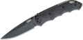 CRKT (1050K) "Fire Spark" Assisted Open Folder, 3.88" 8Cr14MoV Black Modified Spear Point Blade, Black Aluminum Handle with Black G-10 Inlays, Liner Lock