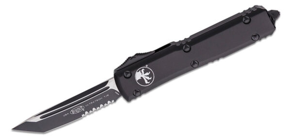 MICROTECH 123-2T ULTRATECH T/E BLK TACTICAL PARTIALLY SERRATED