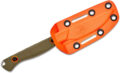 Benchmade (15700-01) "Flyway" Fixed Blade, 2.70" CPM-S90V Satin Straight Back Blade, OD Green G-10 Handle, Orange Boltaron Sheath
