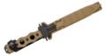 Benchmade (185SBK-1) "SOCP Fixed Blade" Fixed Blade, 7.11" CPM-3V Cobalt Black Cerakote Partially Serrated Dagger Blade, Tan G10 Handle, Tan PIM Sheath