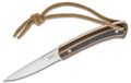 CRKT (2382) "Biwa" Fixed Blade, 3.02" 8Cr13MoV Satin Drop Point Blade, Brown/Black G-10 Handle, Polypropylene Sheath