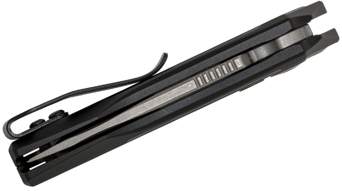 Kershaw (7250) "Launch 9" Automatic Folder, 1.80" CPM-154 Stonewashed Drop Point Blade, Black Anodized Aluminum Handle, Push Button Lock - Image 3