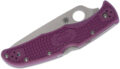 Spyderco (C10FPPR) "Endura 4" Manual Folder, 3.75" VG-10 Satin Drop Point Blade, Purple FRN Handle, Lock Back
