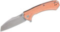 CJRB (J1909COP) "Barranca" Manual Folder, 3.72" D2 Stonewash Modified Wharncliffe Blade, Copper Handle, Liner Lock