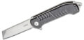 CRKT (4031) "Razel GT" Assisted Open Folder, 3.02" 8Cr13MoV Satin Modified Cleaver Blade, Black Aluminum Handle, Liner Lock