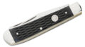 Boker (110824) " Traditional Series 2.0 Trapper Jigged Black Bone" Non-Locking Folder, 3.125" D2 Mirror Polish Clip Point/Spey Blades, Black Bone Handle, Slip Joint
