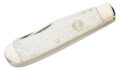 Boker (110826) "2.0 Smooth White Trapper" Non-Locking Folder, 3.125" D2 Mirror Polish Clip Point/Spey Blades, White Smooth Bone Handle, Slip Joint