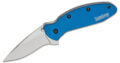 Kershaw (1620NB) "Scallion" Assisted Folder, 2.40" 420HC Bead Blasted Drop Point Blade, Blue Anodized Aluminum Handle, Liner Lock