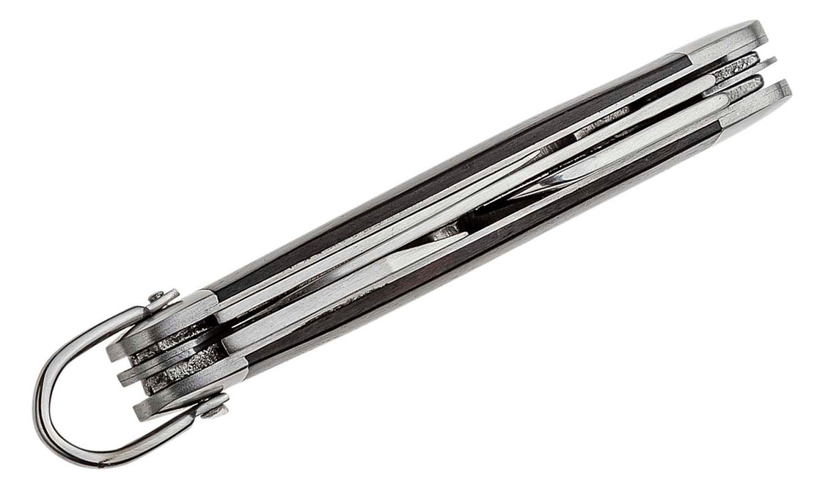 Boker Magnum (01MB334) "Classic Pocket Steel" Non-Locking Folder, 2.56" 440C Mirror Polish Drop Point/Pen Blade/Bottle Opener/Pry Tool, Brown Rosewood Handle, Slip Joint - Image 3