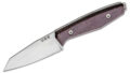 Boker (121502) "AK1" Fixed Blade, 3.07" Satin Finish Stainless Steel Reverse Tanto Blade, Bison Burlap Micarta Handle, Black Leather Sheath