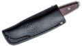 Boker (121502) "AK1" Fixed Blade, 3.07" RWL-34 Satin Reverse Tanto Blade, Bison Burlap Micarta Handle, Black Leather Sheath