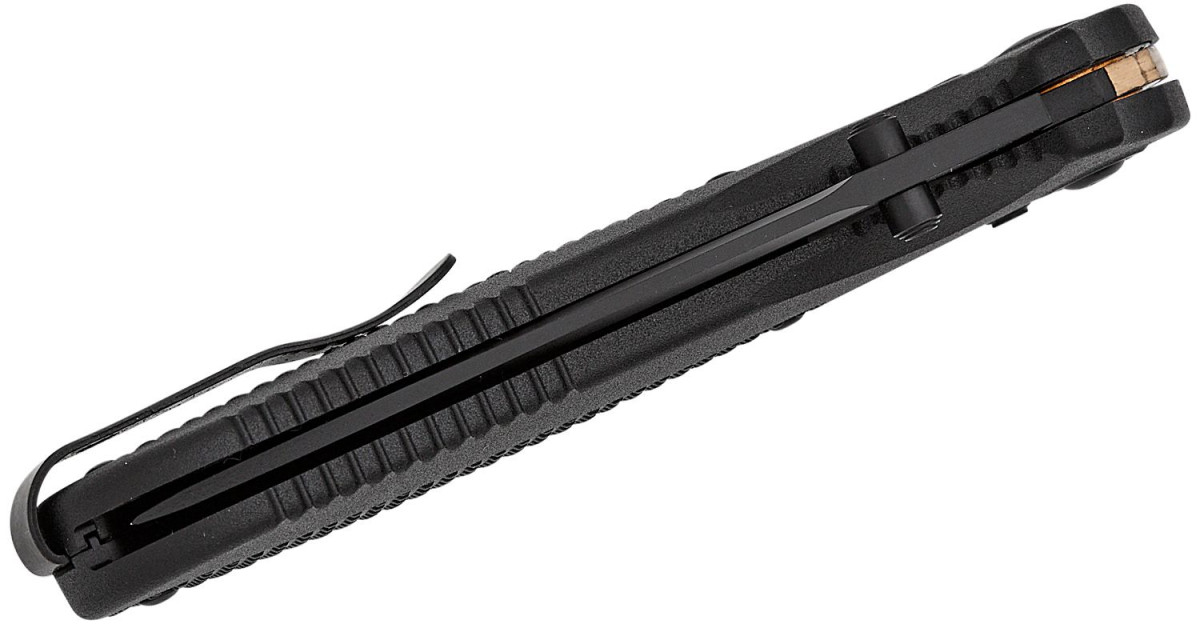 Benchmade (430BK-02) "Redoubt" Manual Folder, CPM-D2 3.55" Black Cerakote Drop Point Blade, Black Grivory Handle, AXIS Lock - Image 3