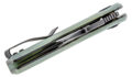 Bestech (BTKG39E) "Lizard" Manual Folder, 2.4" D2 Black Stonewash Modified Clip Point Blade, Translucent Jade G-10 Handle, Liner Lock
