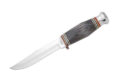 Case (17912) "Buffalo Horn Hunter" Fixed Blade, 5" Stainless Steel Mirror Polish Clip Point Blade, Buffalo Horn Handle, Leather Sheath