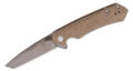 Case (64634) "Kinzua" Manual Folder, 3.36" CPM-S35VN DLC Tanto Blade, Brown Speckle Cerakote Aluminum, Frame Lock