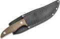Case (76935) "CT1 Hunter" Fixed Blade, 3.62" NitroV Stonewash Clip Point Blade, Od Green Burlap Micarta Handle, Black Leather Sheath