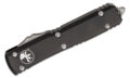 Microtech (121-10AP) "Ultratech" Dual Action OTF, 3.35" M390 Apocalyptic Drop Point Blade, Black Anodized 6061-T6 Aluminum Handle with Glass Breaker