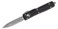 Microtech (122-10AP) "Ultratech" Dual Action OTF, 3.35" M390 Apocalyptic Dagger Blade, Black Anodized 6061-T6 Aluminum Handle with Glass Breaker