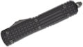 Microtech (123-1UT-DSH) "Ultratech Shadow Series" Dual Action OTF, 3.35" M390 Black DLC Tanto Blade, Black Anodized Fag-Milled 6061-T6 Aluminum Handle with Glass Breaker