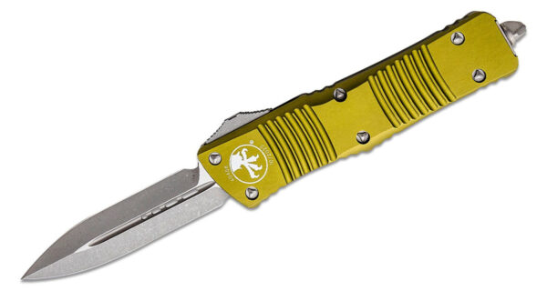 Microtech (142-10APOD) "Combat Troodon" Dual Action OTF, 3.81" M390 Apocalyptic Dagger Blade, OD Green Anodized 6061-T6 Aluminum Handle with Glass Breaker