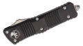 Microtech (142-10) "Combat Troodon" Dual Action OTF, 3.81" M390 Stonewashed Dagger Blade, Black Anodized 6061-T6 Aluminum Handle with Glass Breaker