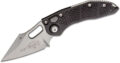 Microtech (169-10) "Stitch" Automatic Folder, 3.42" M390 Stonewashed Spear Point Blade, Black Anodized 6061-T6 Aluminum Handle, Push Button Lock
