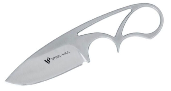 Steel Will (282) "Druid" Fixed Blade, 2.95" 9Cr18MoV Satin Drop Point Blade, Skeletonized Handle, Black Kydex Sheath