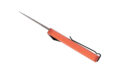 Cobratec (CALI928SBORGDNS) "California OTF" Dual Action OTF, 1.75" D2 Stonewash Drop Point Blade, Orange Anodized 6061-T6 Aluminum Handle