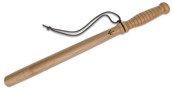 American Tomahawk (ATC810768) MP Baton, 22.0" Clear Coated Hard Wood Maple, Grooved Handle with Paracord