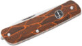 Boker Plus (01BO558) "Tech Tool" Non-Locking Folder, 2.80" 12C27 Sandvik Satin Drop Point Blade, Orange/Black G-10 Damascus Pattern Handle, Slip Joint