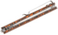 Boker Plus (01BO558) "Tech Tool" Non-Locking Folder, 2.80" 12C27 Sandvik Satin Drop Point Blade, Orange/Black G-10 Damascus Pattern Handle, Slip Joint
