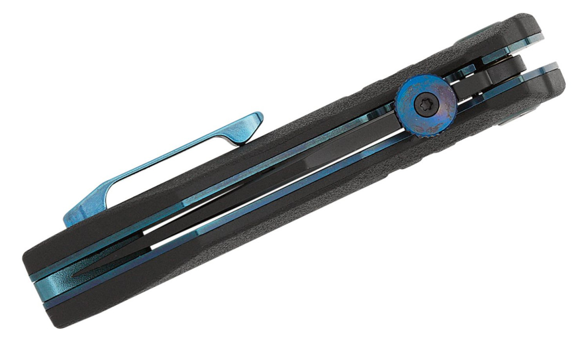 Boker Plus (01BO799) "Bend" Manual Folder, 2.60" D2 Black Titanium Coated Spear Point Blade, Black FRN Handle, Liner Lock - Image 3